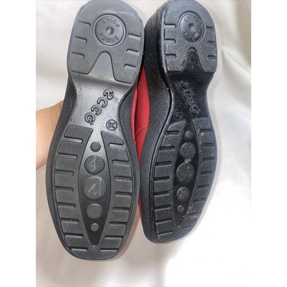 Ecco red leather loafers oxfrord Felicia Womens EU 36 US 5.5 Slip On Wedge - Picture 4 of 13